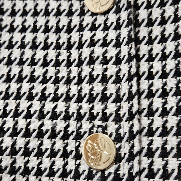 NWT Draper James Black and White Houndstooth Utility Jacket Women's - Picture 3 of 10